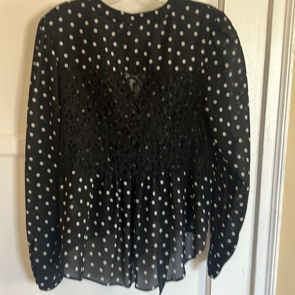Candies blouse - black/white polka dots Size L - Picture 2 of 5
